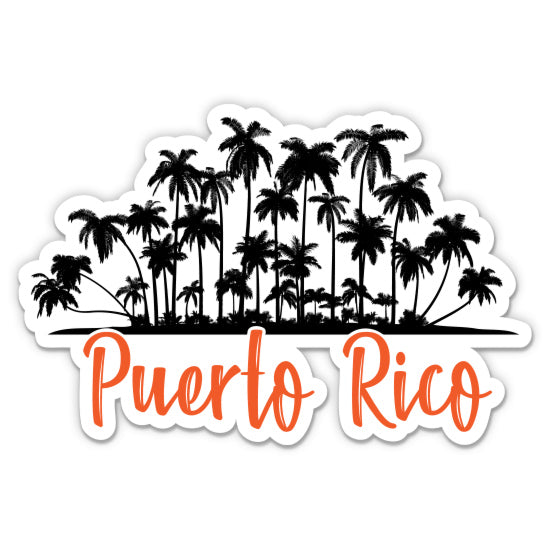 Puerto Rico Palm Trees Sticker