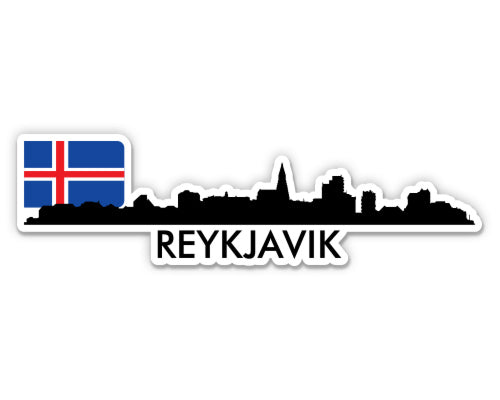 Reykjavik Iceland Skyline Sticker