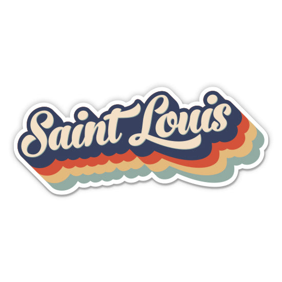 Saint Louis Missouri Retro Sticker