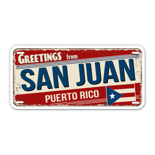 Greetings from San Juan Puerto Rico Sticker