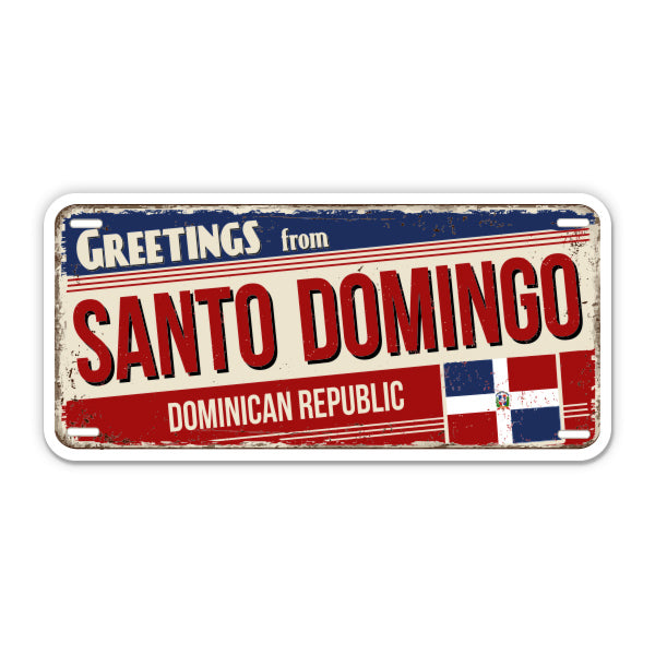 Greetings from Santo Domingo Dominican Republic Sticker