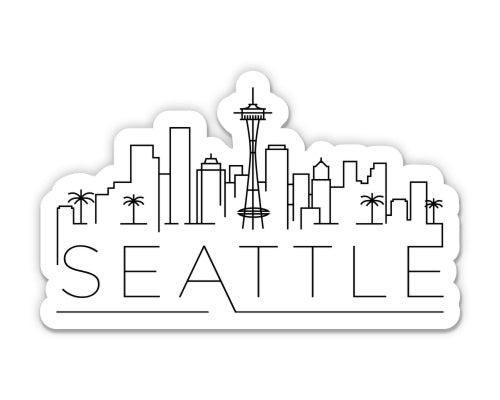 Seattle Washington City Skyline Sticker