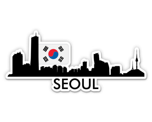 Seoul South Korea Skyline Sticker