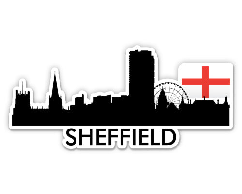 Sheffield England City Skyline Sticker