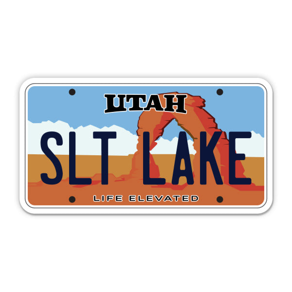 Slt Lake Salt Lake City License Plate Style Sticker