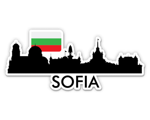 Sofia Bulgaria City Skyline Sticker