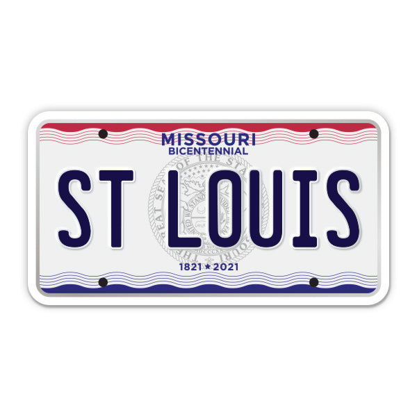 St. Louis Saint Louis Missouri License Plate Style Sticker