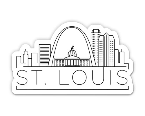 St. Louis Missouri City Skyline Sticker