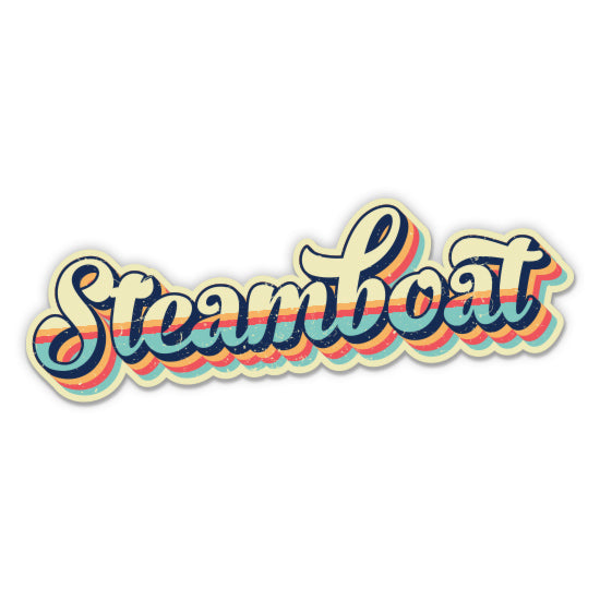Steamboat Colorado Retro Ski Style Sticker