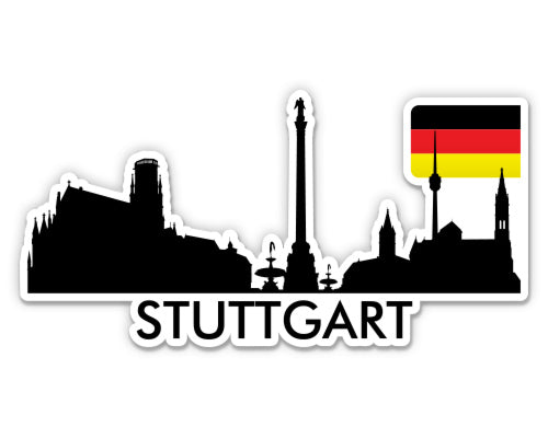 Stuttgart Germany City Skyline Sticker