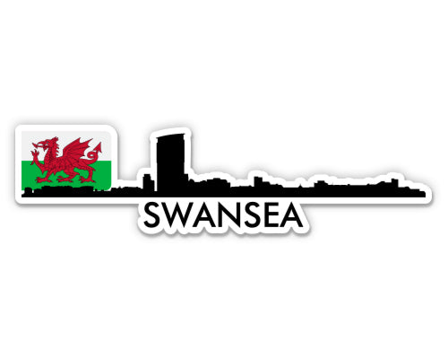 Swansea Wales Skyline Sticker