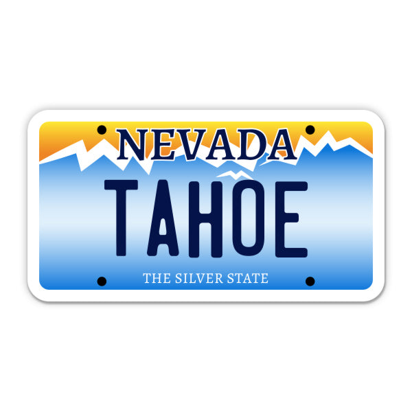Tahoe Nevada License Plate Style Sticker