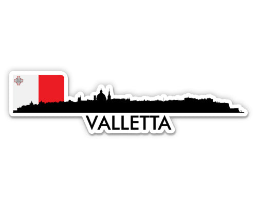 Valletta Malta Skyline Sticker