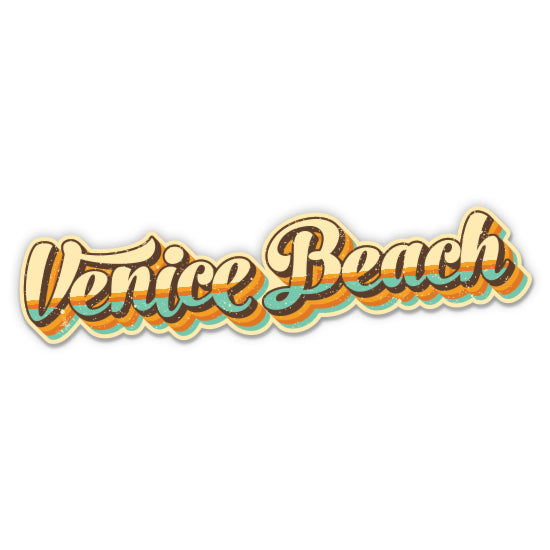Venice Beach Cali California Retro Sticker