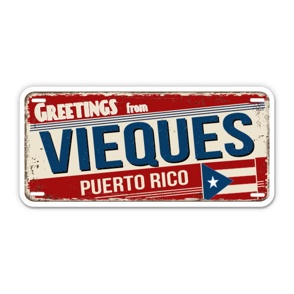 Greetings from Vieques Puerto Rico Sticker