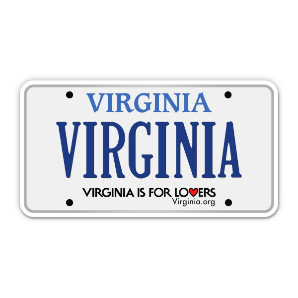 Virginia License Plate Style Sticker