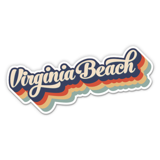 Virginia Beach Retro Sticker