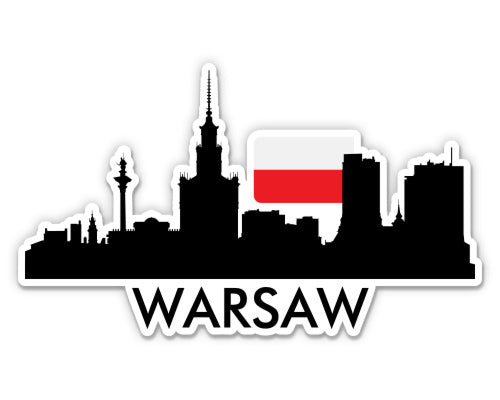Warsaw Poland City Skyline Sticker