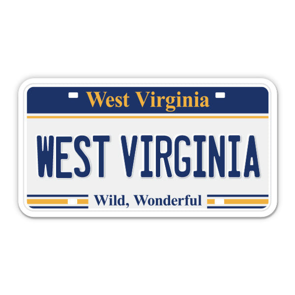 West Virginia License Plate Style Sticker