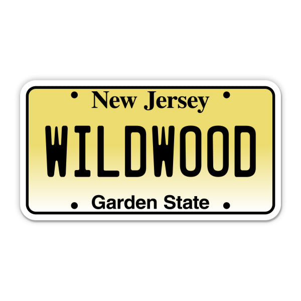 Wildwood New Jersey License Plate Style Sticker