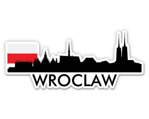 Wroclaw Poland City Skyline Sticker
