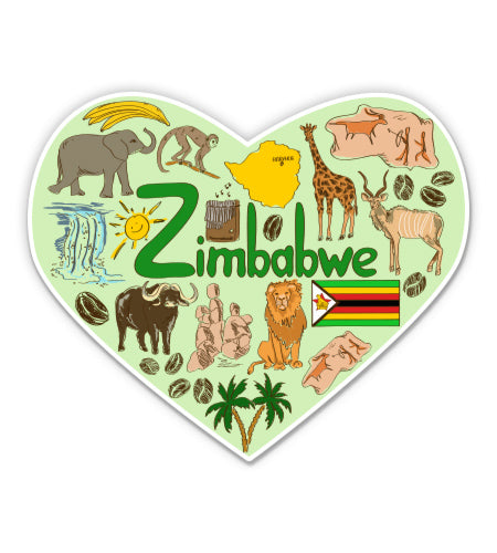 Zimbabwe Travel Sticker