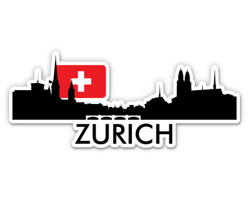 Zurich Switzerland City Skyline Sticker