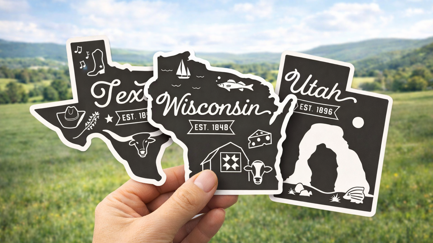 State Shape Stickers