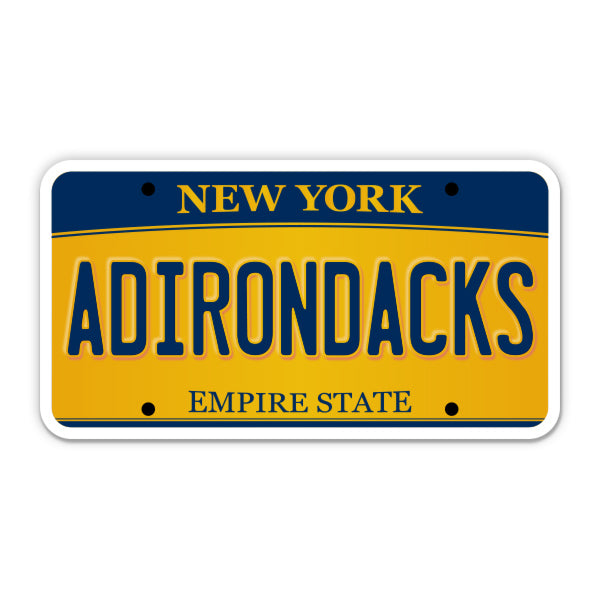 Adirondacks New York License Plate Style Sticker