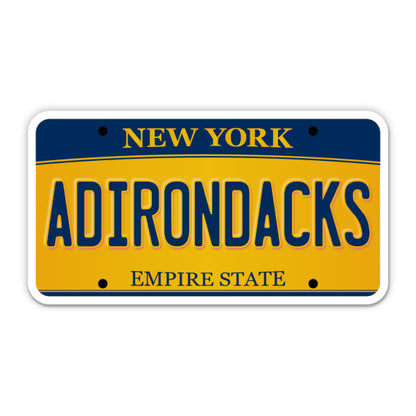 Adirondacks New York License Plate Style Sticker