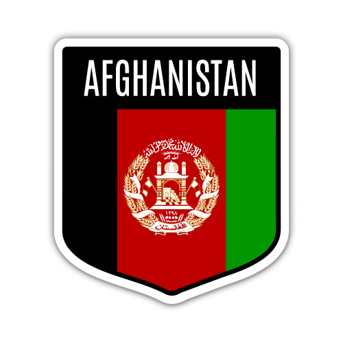 Afghanistan Flag Shield Sticker