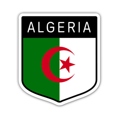 Algeria Flag Shield Sticker