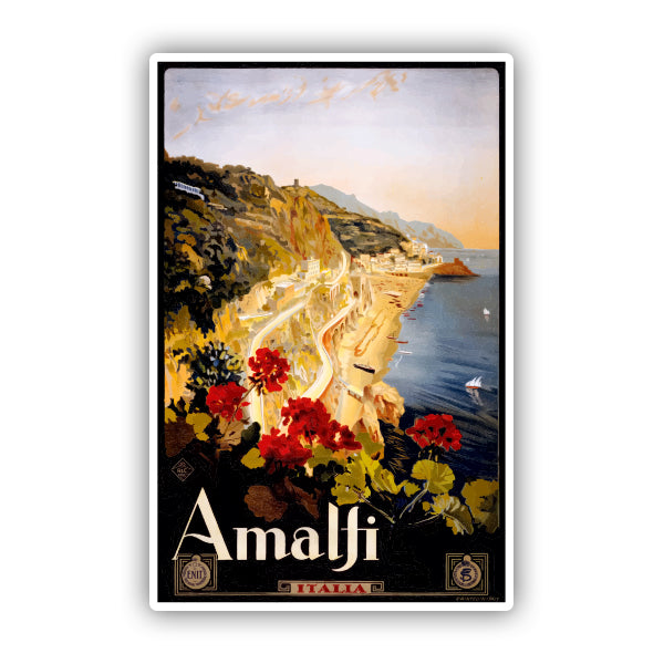 Amalfi Coast Italy Vintage Travel Sticker