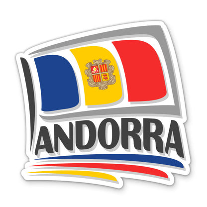 Andorra Travel with Flag Sticker