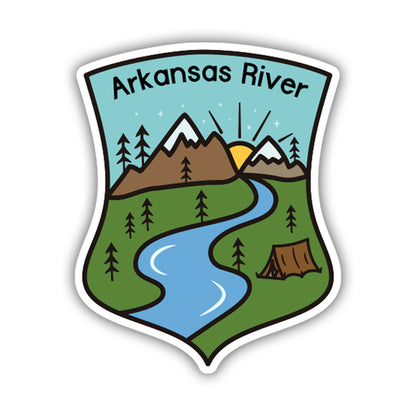 Arkansas River Kayak Rafting Sticker
