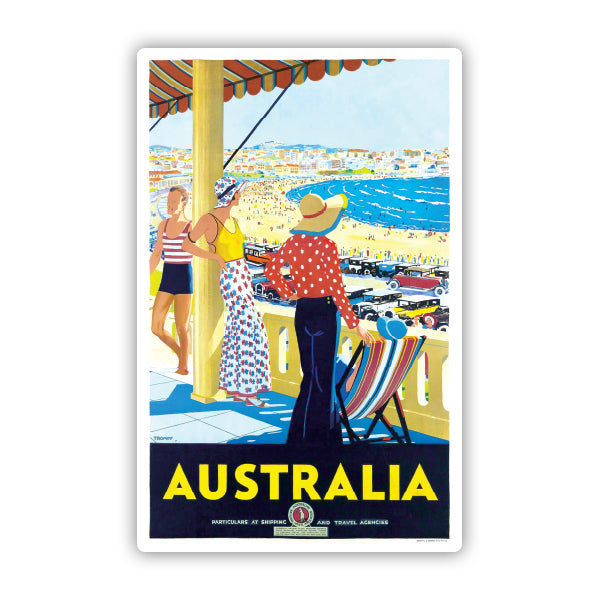 Australia Vintage Travel Sticker