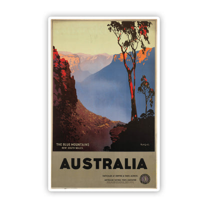 Australia Blue Mountains Vintage Travel Sticker