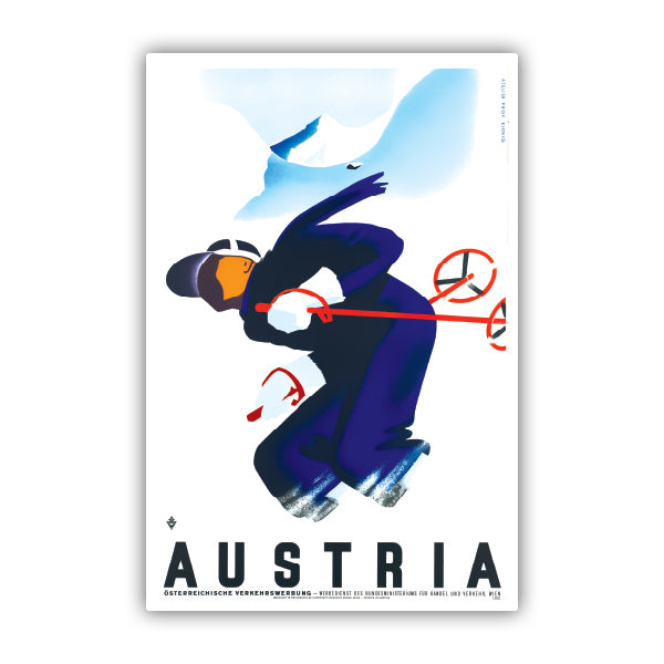 Austria Ski Vintage Travel Sticker