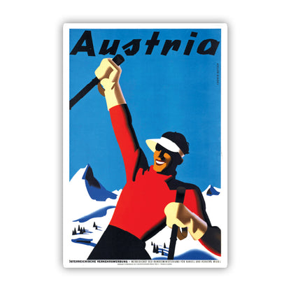 Austria Skiing Vintage Travel Sticker