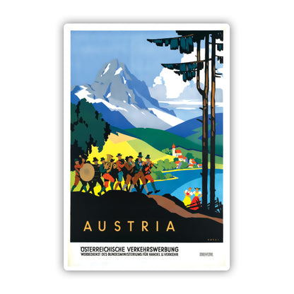 Austria Alps Vintage Travel Sticker