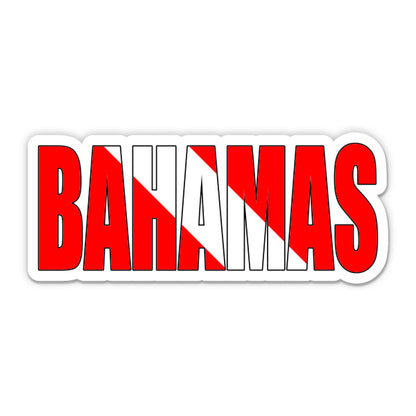 Bahamas Scuba Diving Dive Flag Sticker
