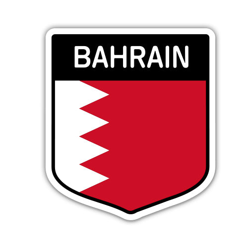 Bahrain Flag Shield Sticker
