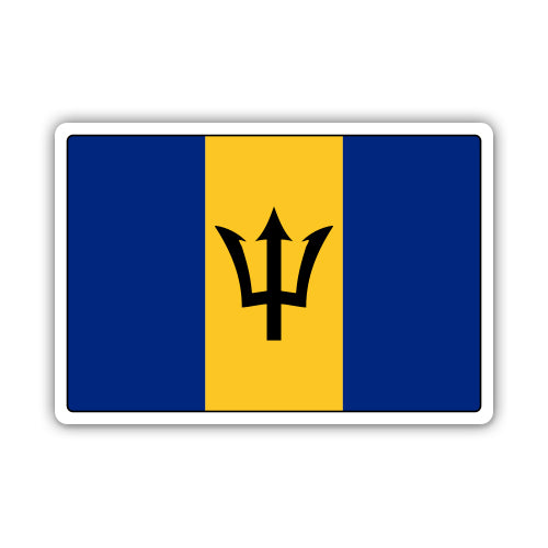 Barbados Flag Sticker