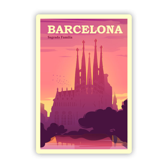 Barcelona Travel Sticker