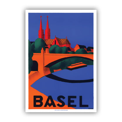Basel Switzerland Vintage Travel Sticker