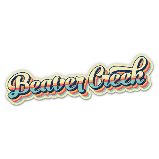 Beaver Creek Colorado Retro Ski Style Sticker