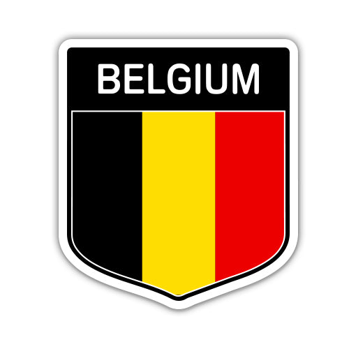 Belgium Flag Shield Sticker