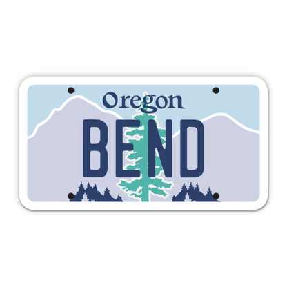 Bend Oregon License Plate Style Sticker