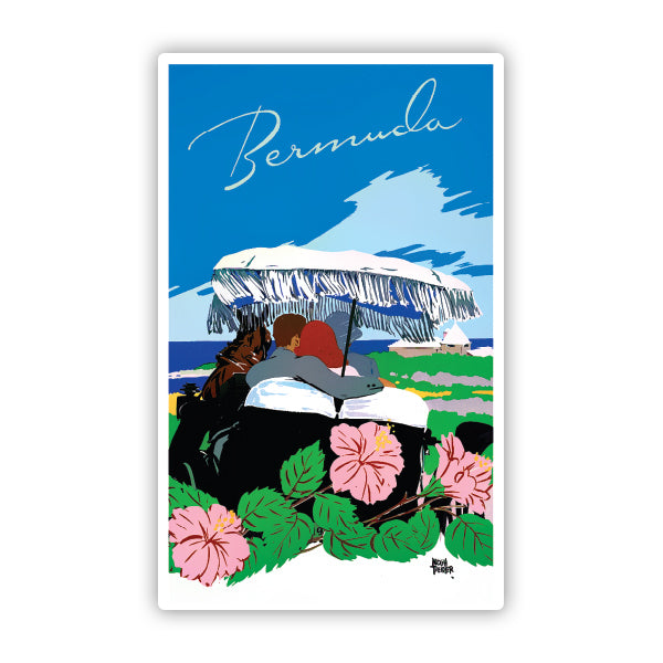 Bermuda Vintage Travel Sticker