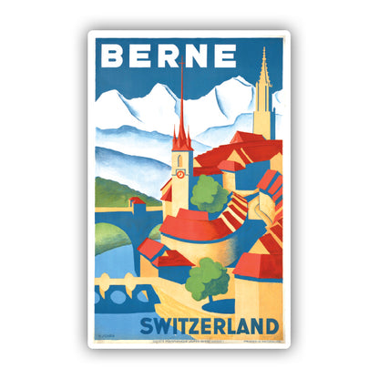 Berne Switzlerland Vintage Travel Sticker
